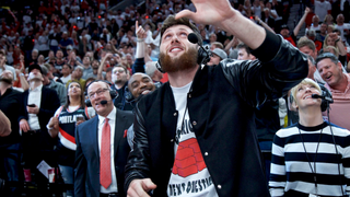Jusuf Nurkic Hobbled Over To The Blazers' Game To Rally His Team And Roast Russell Westbrook